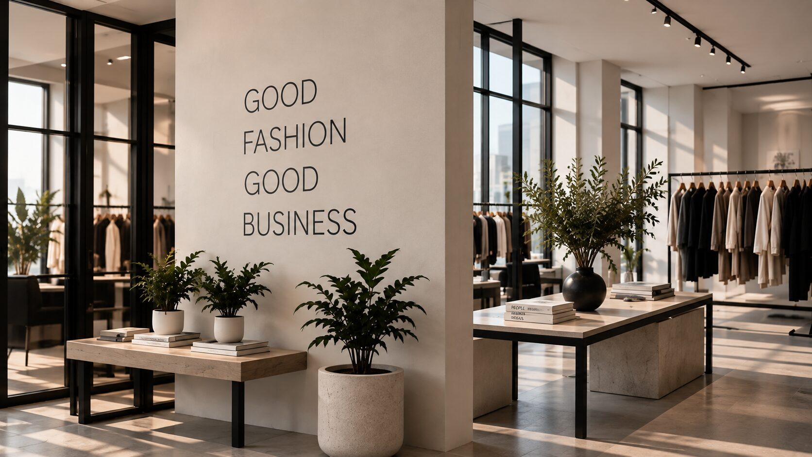 Store-Interior mit Kollektionen